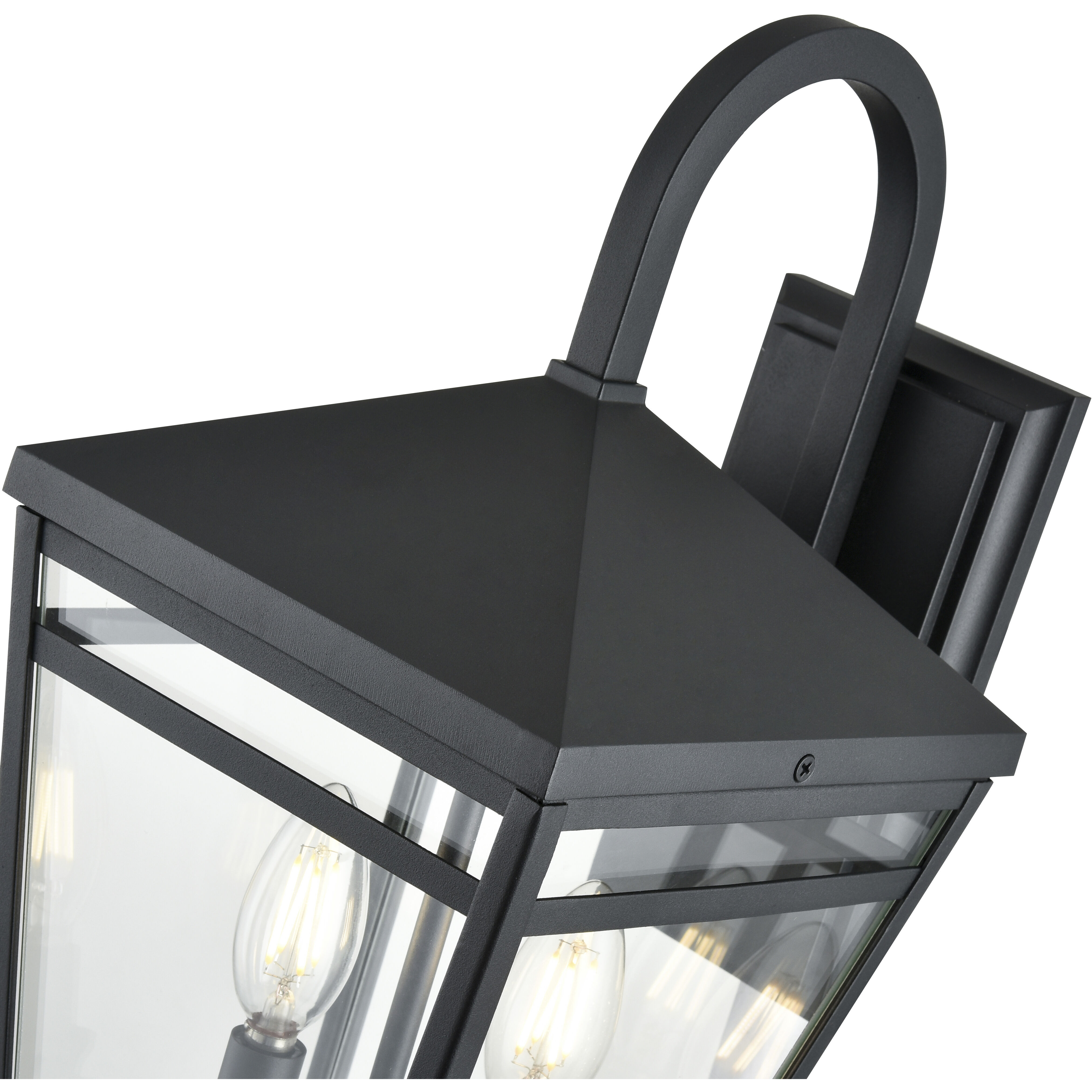 Seager 2 Light 16.25 inch Textured Black Outdoor Wall Sconce